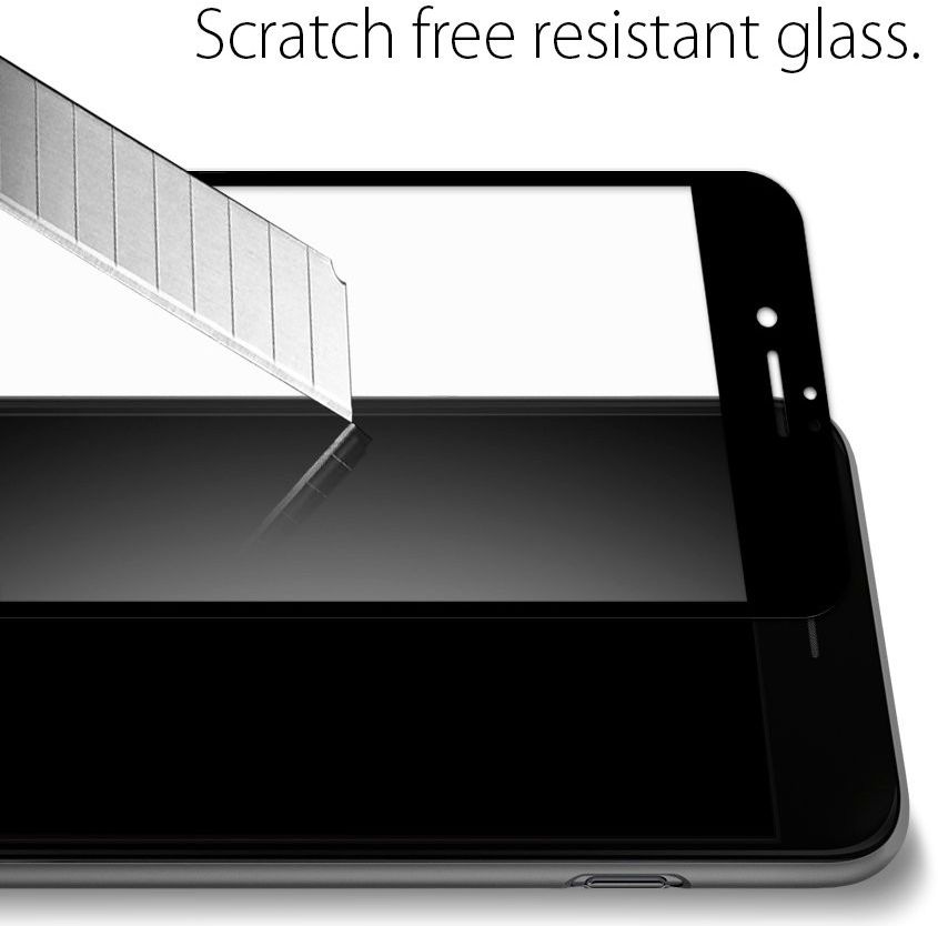 Spigen  iPhone 8 / 7 Plus Full Tempered Glass Screen Protector Zwart afbeelding 5