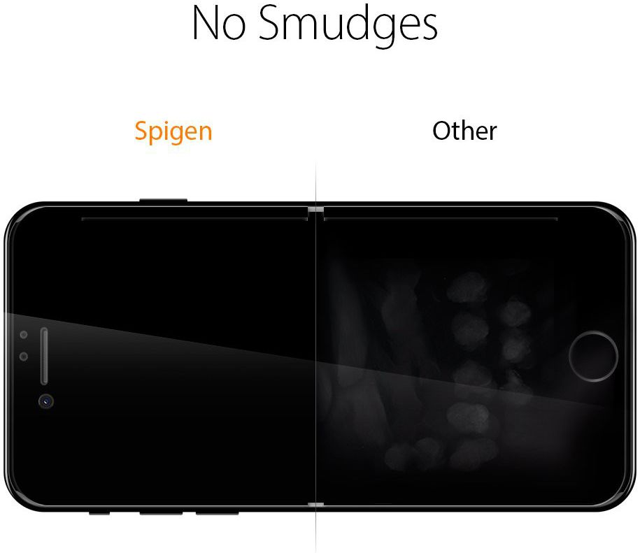 Spigen  iPhone 8 / 7 Plus Full Tempered Glass Screen Protector Zwart afbeelding 6
