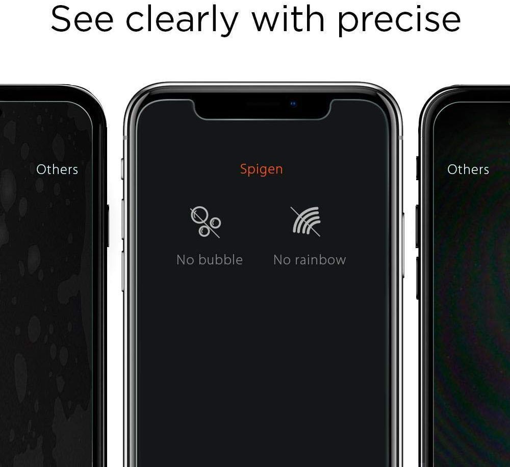 Spigen Apple iPhone XR Slim Tempered Glass Screen Protector afbeelding 5