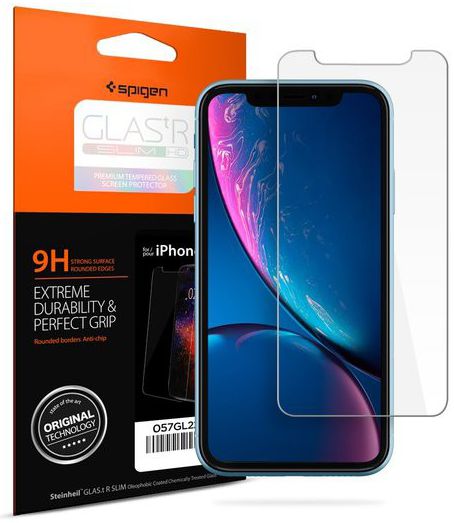 Spigen Apple iPhone XR Slim Tempered Glass Screen Protector afbeelding 1