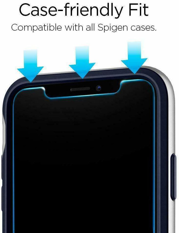 Spigen Apple iPhone XR Slim Tempered Glass Screen Protector afbeelding 2