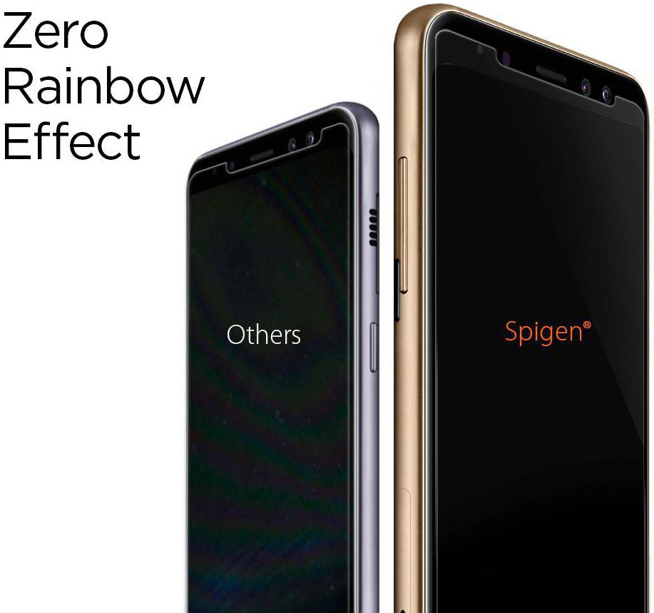 Spigen Samsung Galaxy A8 (2018) Curved Tempered Glass Protector Zwart afbeelding 5