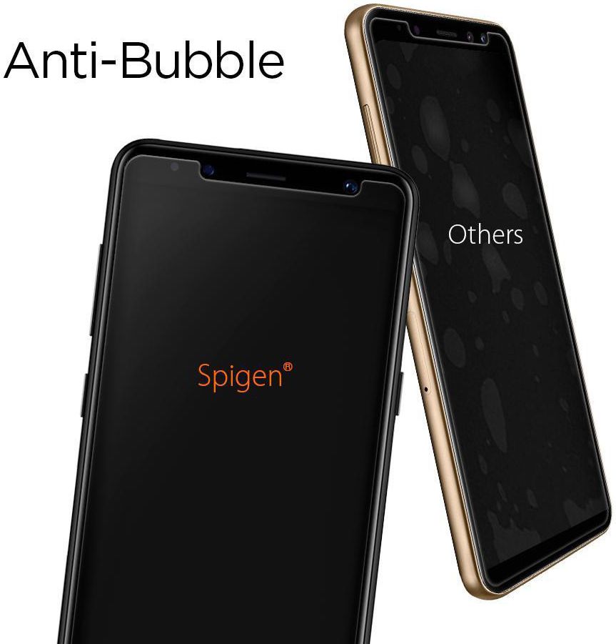 Spigen Samsung Galaxy A8 (2018) Curved Tempered Glass Protector Zwart afbeelding 6