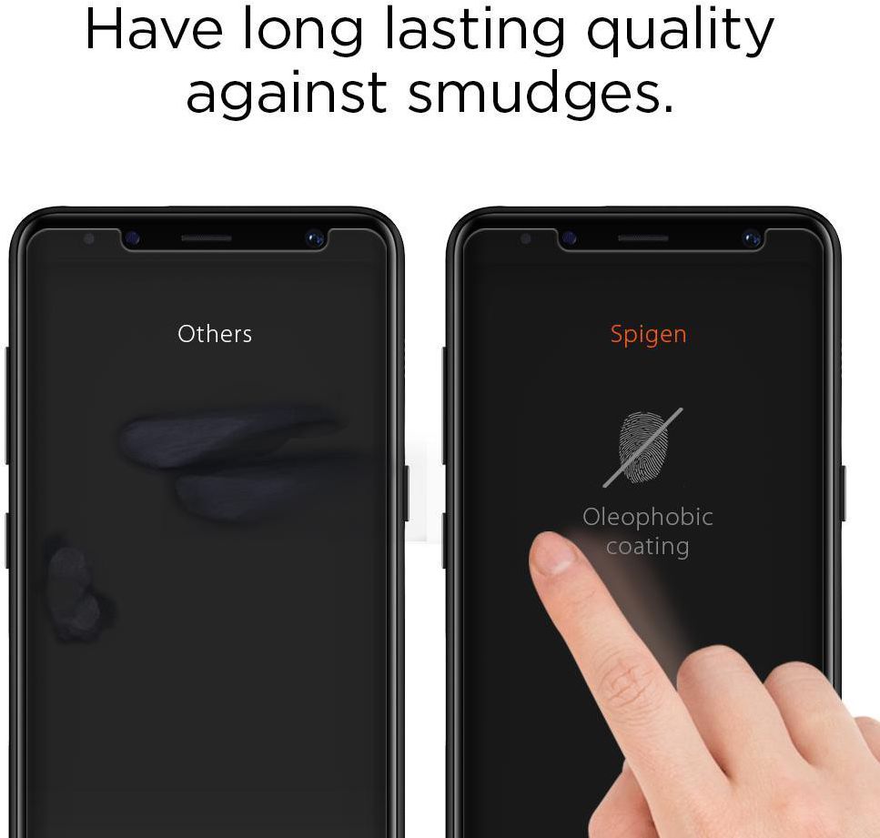 Spigen Samsung Galaxy A8 (2018) Curved Tempered Glass Protector Zwart afbeelding 8