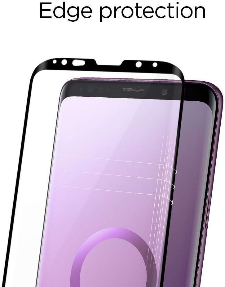 Spigen Samsung Galaxy S9 Curved Tempered Glass Screen Protector Zwart afbeelding 8