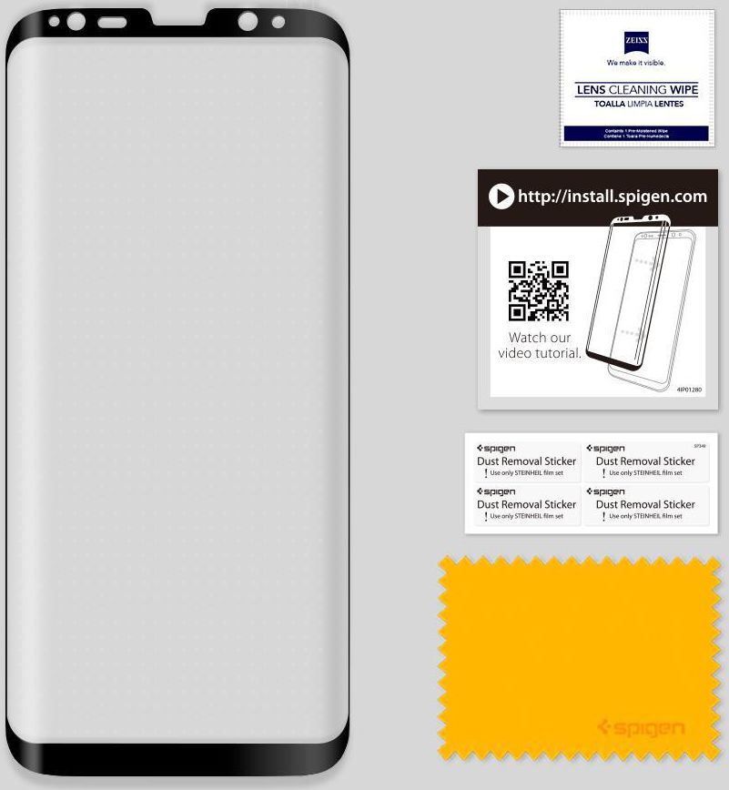 Spigen Samsung Galaxy S9 Plus Curved Tempered Glass Protector Zwart afbeelding 3