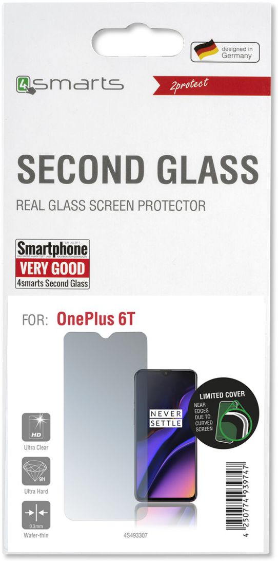 4Smarts Second Glass OnePlus 7/6T Tempered Glass Screen Protector afbeelding 1