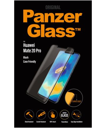 Panzerglass Huawei Mate 20 Pro Case Friendly Screenprotector Zwart Screen Protectors