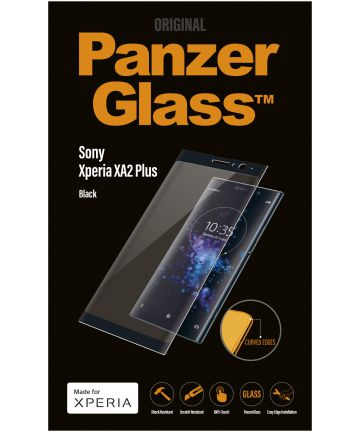 Panzerglass Sony Xperia XA2 Plus Edge to Edge screenprotector Zwart Screen Protectors