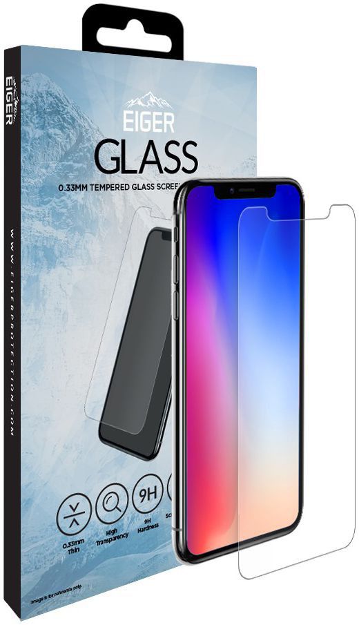 Eiger Apple iPhone XS Max Tempered Glass Case Friendly Protector Plat afbeelding 1