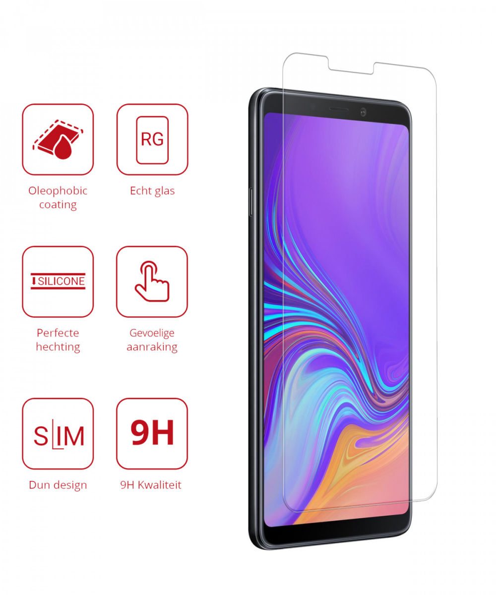 Rosso Samsung Galaxy A9 (2018) 9H Tempered Glass Screen Protector afbeelding 2