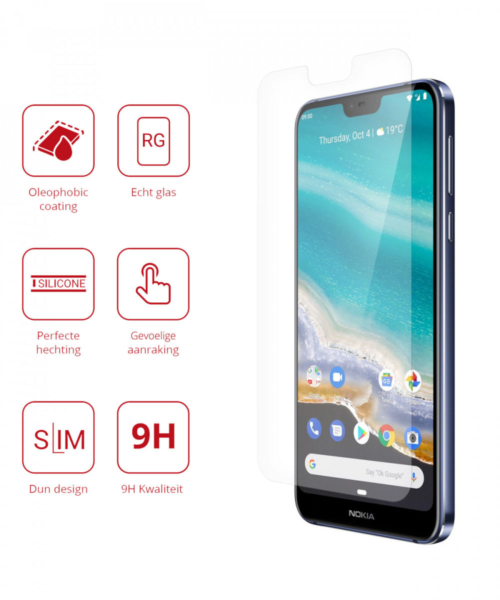 Rosso Nokia 7.1 9H Tempered Glass Screen Protector afbeelding 2