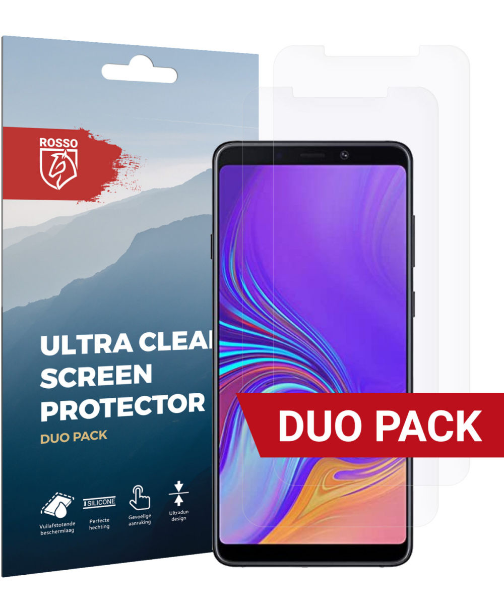 Rosso Samsung Galaxy A9 (2018) Ultra Clear Screen Protector Duo Pack afbeelding 1