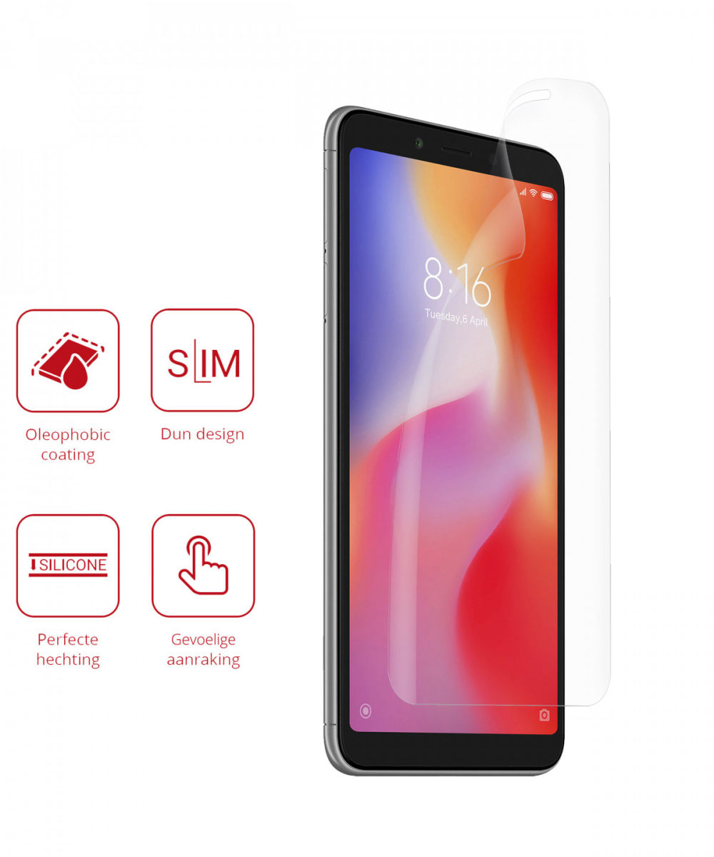 Rosso Xiaomi Redmi 6 Ultra Clear Screen Protector Duo Pack afbeelding 2