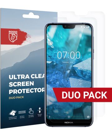 Rosso Nokia 7.1 Ultra Clear Screen Protector Duo Pack Screen Protectors