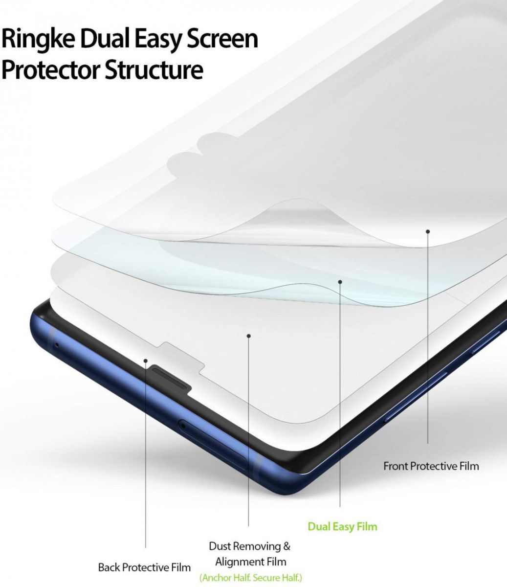 Ringke DualEasy Anti-Stof Screen Protector Galaxy Note 8 [2-Pack] afbeelding 7