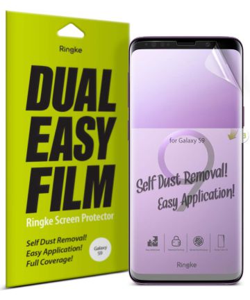 Ringke DualEasy Anti-Stof Screen Protector Galaxy S9 [2-Pack] Screen Protectors