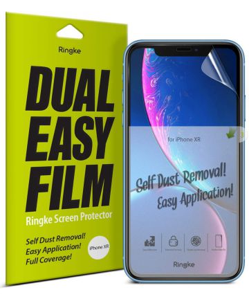 Ringke DualEasy Anti-Stof Screen Protector Apple iPhone XR [2-Pack] Screen Protectors