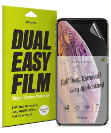 Ringke DualEasy Anti-Stof Screen Protector Apple iPhone XS Max 2-Pack Screen Protectors