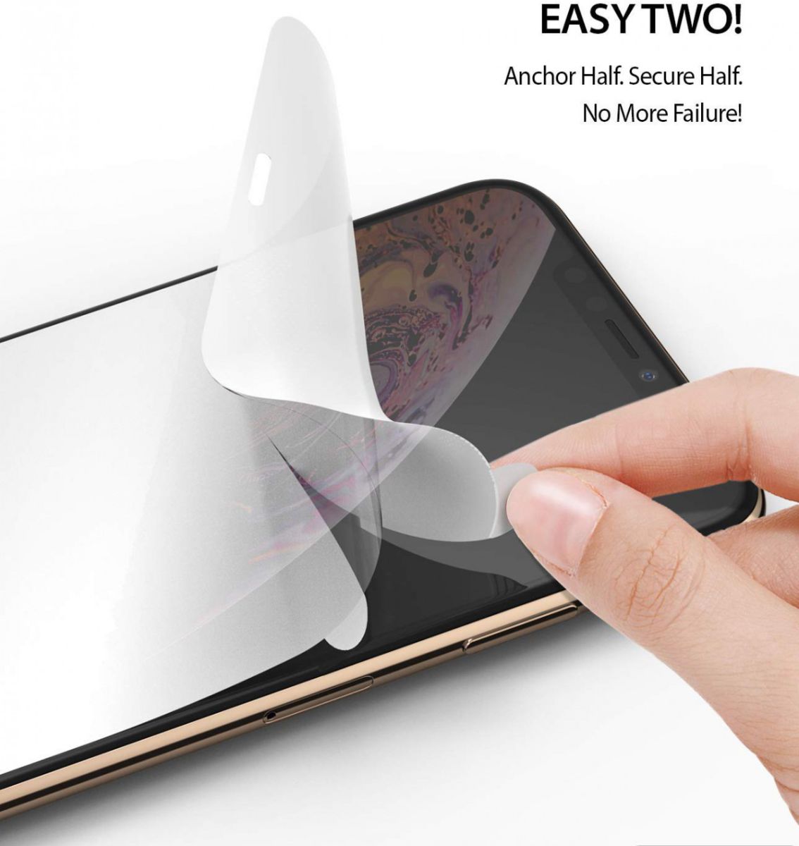 Ringke DualEasy Anti-Stof Screen Protector Apple iPhone XS Max 2-Pack afbeelding 6
