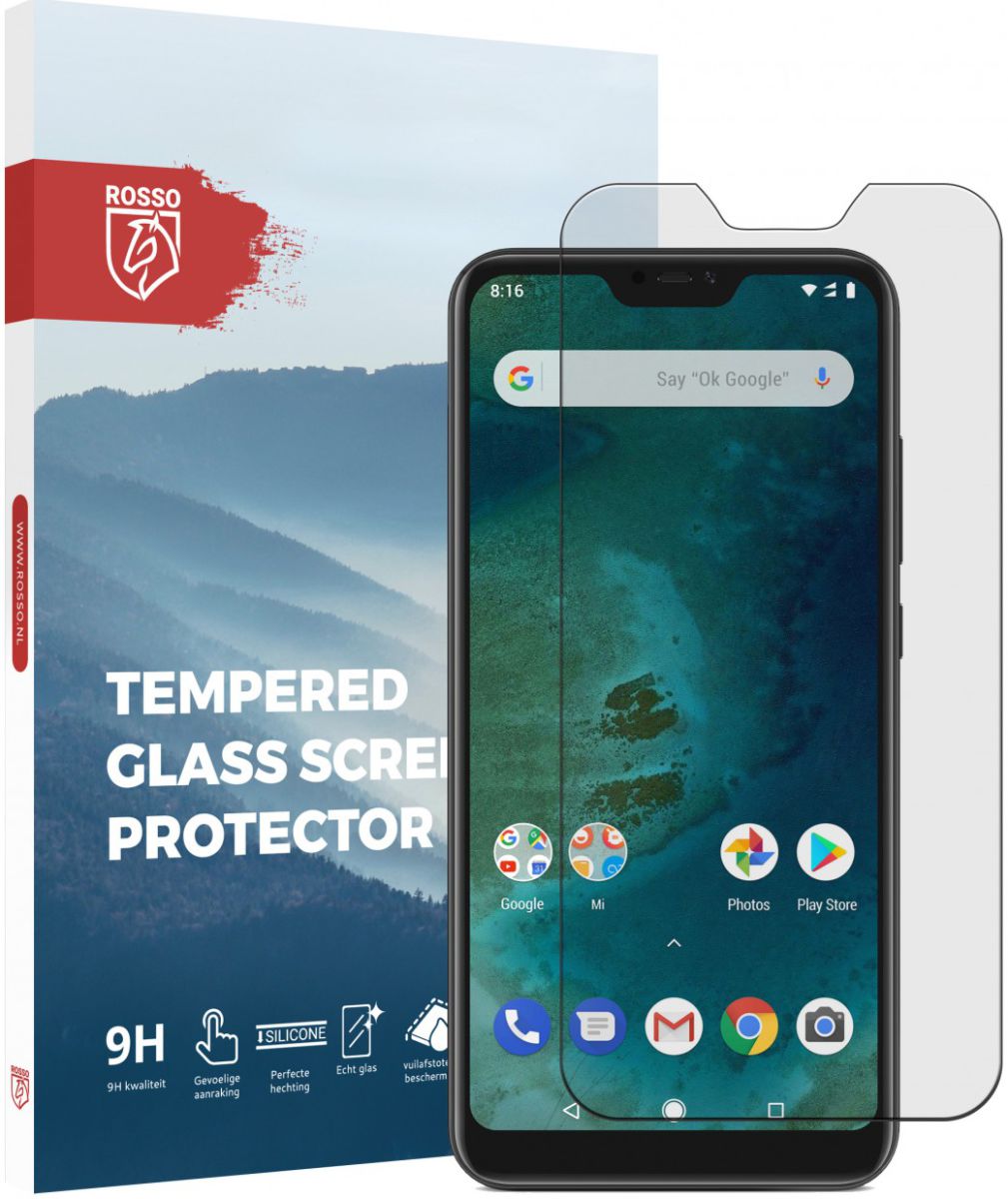 Rosso Xiaomi Mi A2 Lite 9H Tempered Glass Screen Protector afbeelding 1