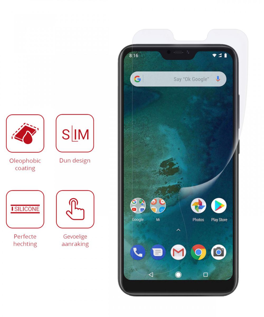 Rosso Xiaomi Mi A2 Lite Ultra Clear Screen Protector Duo Pack afbeelding 2