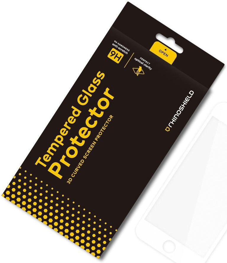 RhinoShield Edge to Edge Tempered Glass iPhone 7 Plus / 8 Plus Wit afbeelding 4