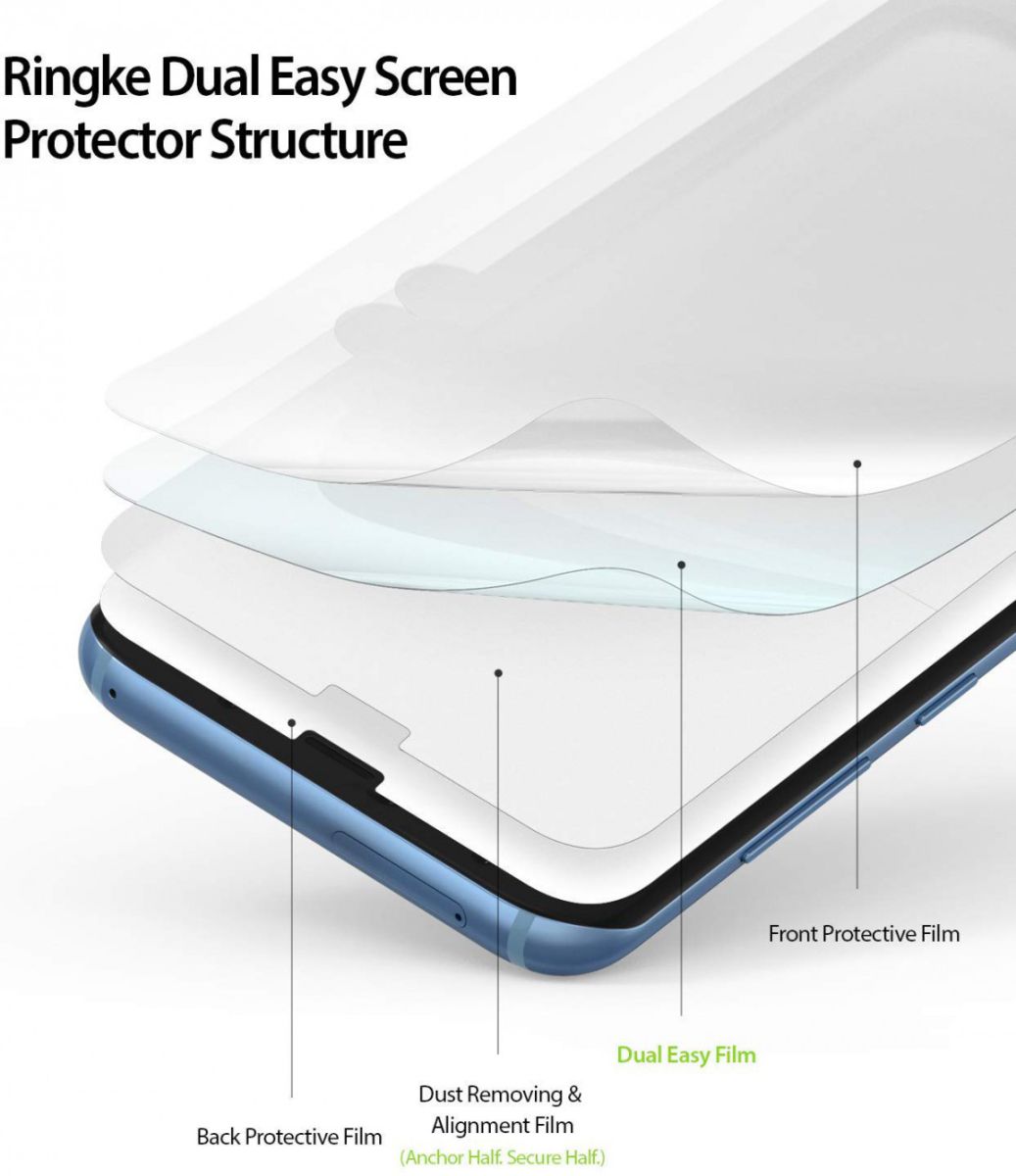 Ringke DualEasy Anti-Stof Screen Protector Galaxy S8 [2-Pack] afbeelding 4