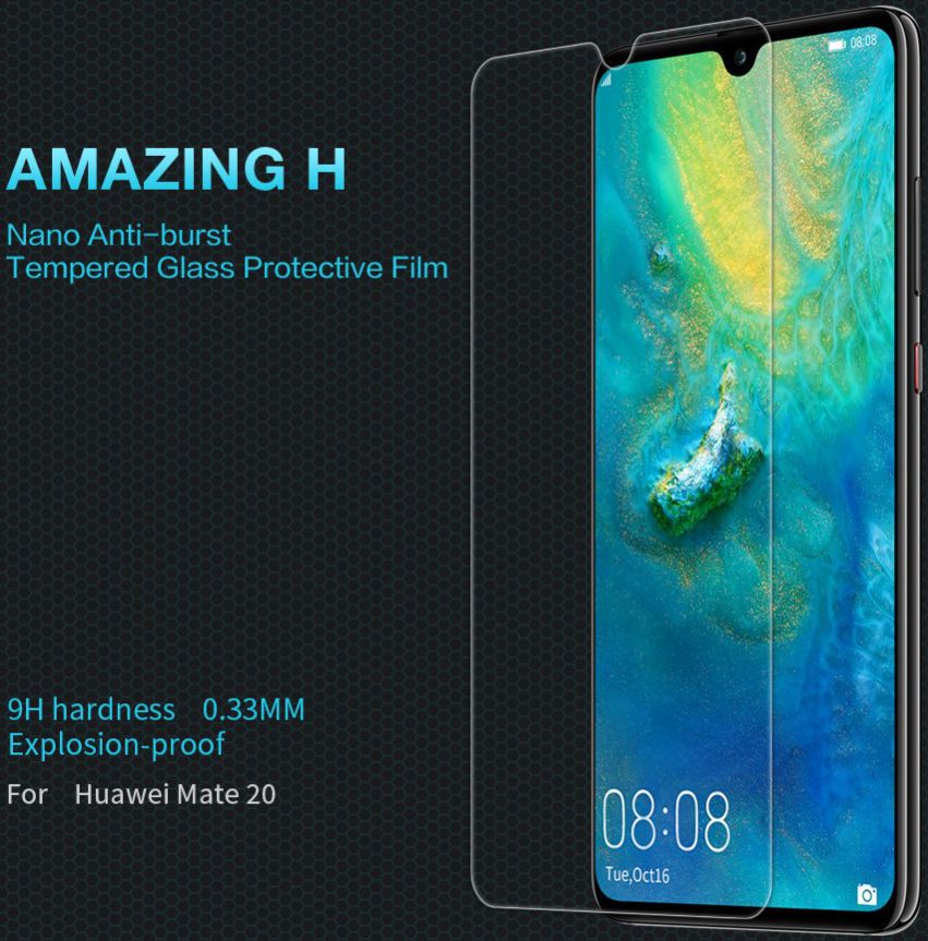 Nillkin H+ Pro Tempered Glass Screen Protector Huawei Mate 20 afbeelding 5