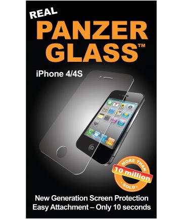 PanzerGlass Apple iPhone 4S / 4 Screenprotector Zwart Screen Protectors
