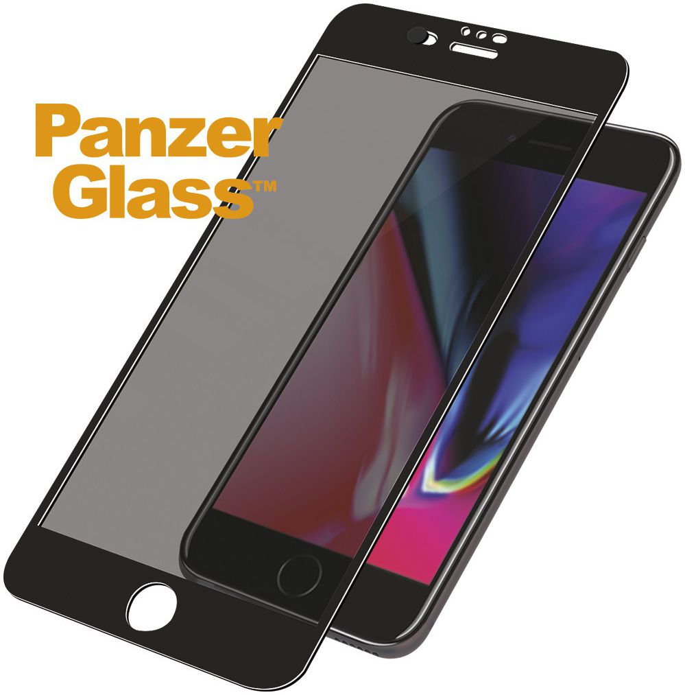 PanzerGlass iPhone 7/8 Screen Protector Privacy Camslider CF Zwart afbeelding 2