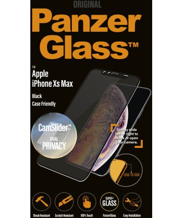 PanzerGlass Privacy Camslider Case Friendly Glass iPhone XS Max Screen Protectors