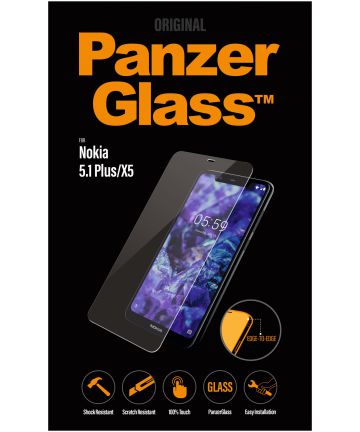 Panzerglass Edge to Edge Nokia 5.1 Plus Screenprotector Zwart Screen Protectors