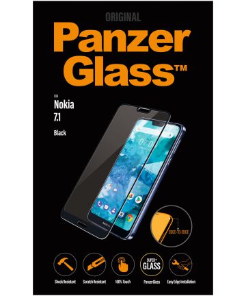 Panzerglass Edge to Edge Nokia 7.1 Screenprotector Zwart Screen Protectors