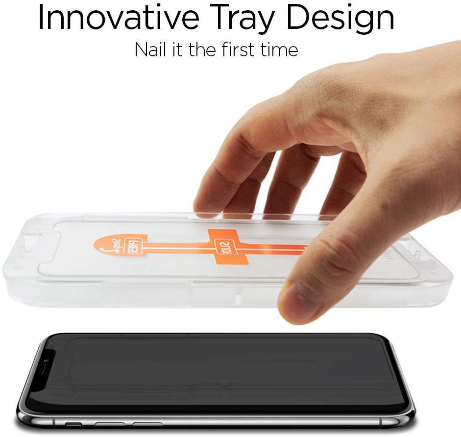 Spigen Apple iPhone XS Ez Fit HD Tempered Glass Screen Protector afbeelding 4