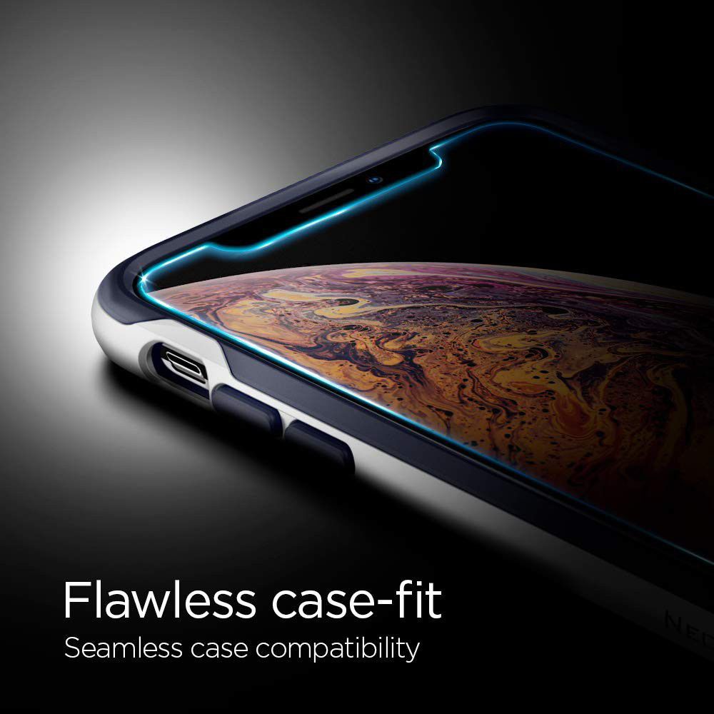 Spigen Apple iPhone XS Ez Fit HD Tempered Glass Screen Protector afbeelding 6