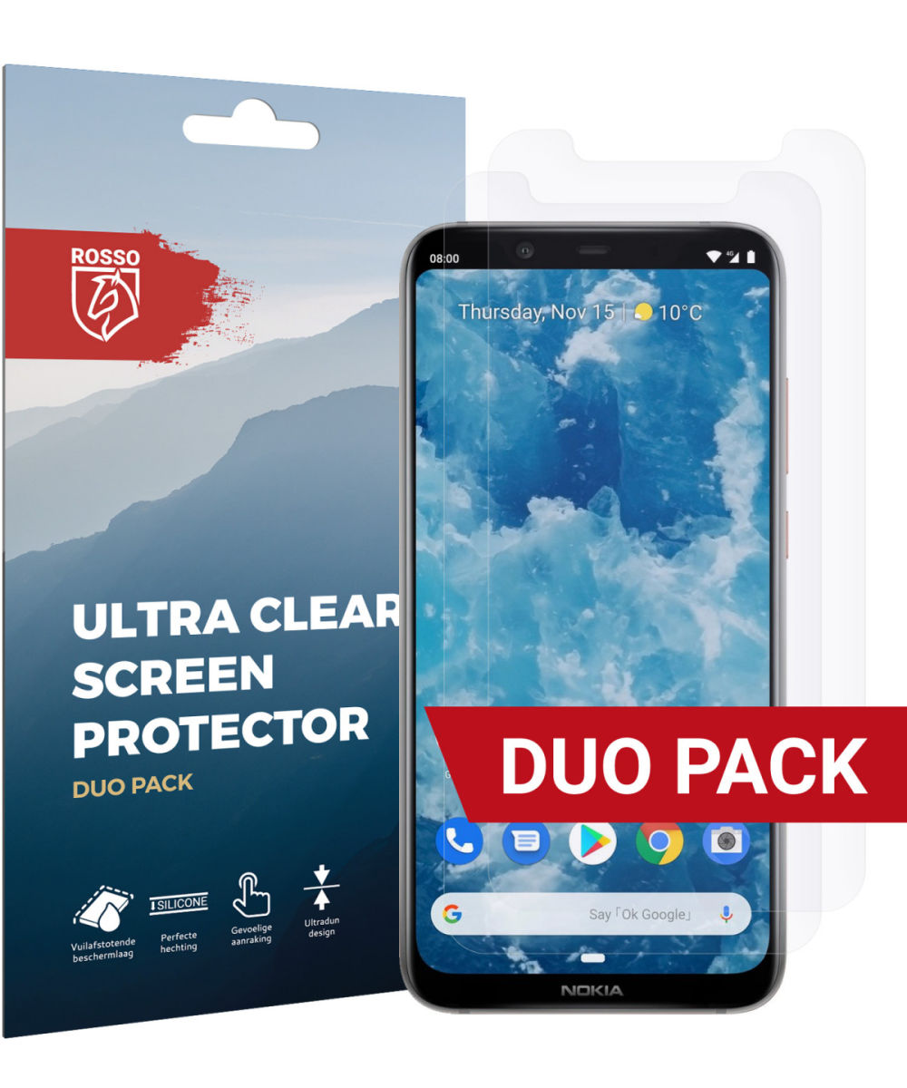 Rosso Nokia 8.1 Ultra Clear Screen Protector Duo Pack afbeelding 1