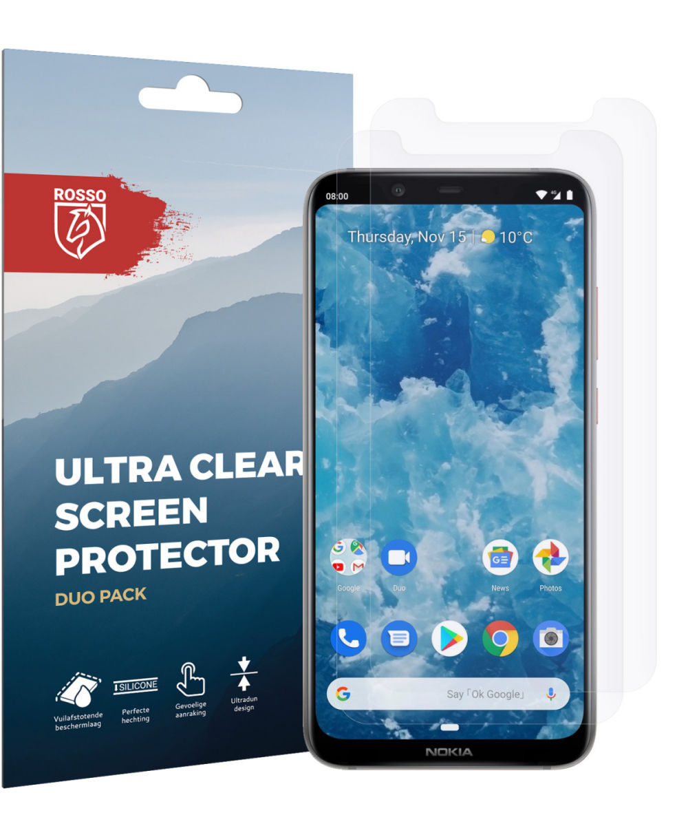 Rosso Nokia 8.1 Ultra Clear Screen Protector Duo Pack afbeelding 9