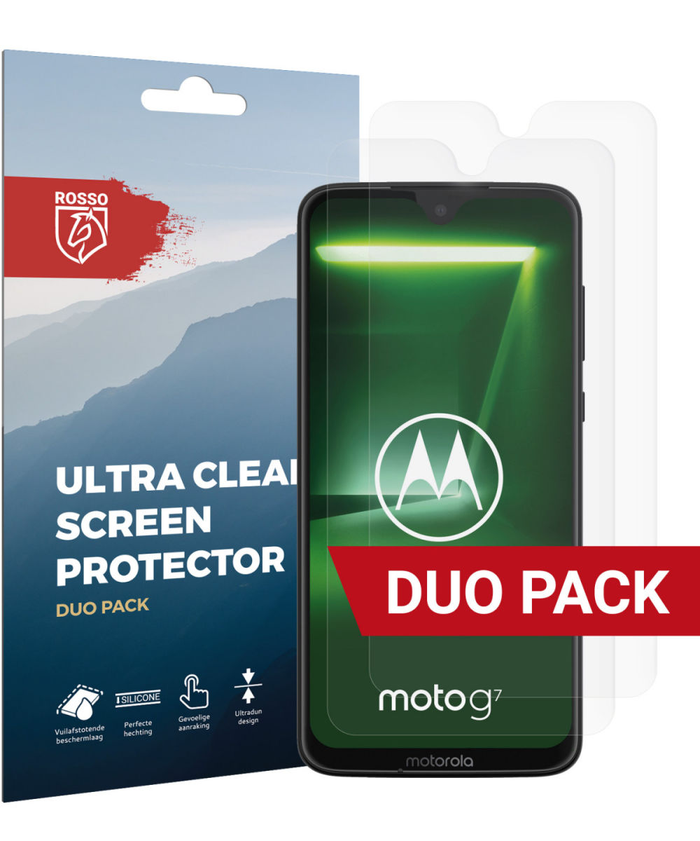 Rosso Motorola Moto G7 Ultra Clear Screen Protector Duo Pack afbeelding 1