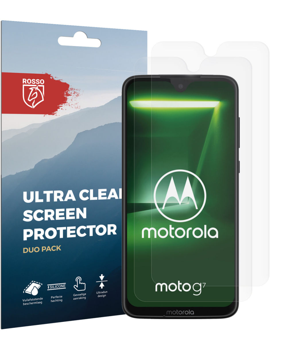Rosso Motorola Moto G7 Ultra Clear Screen Protector Duo Pack afbeelding 9