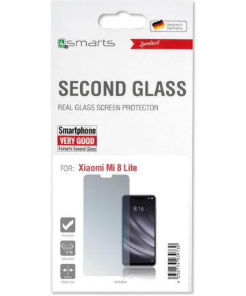 4smarts Second Glass Xiaomi Mi 8 Lite Tempered Glass Screen Protectors