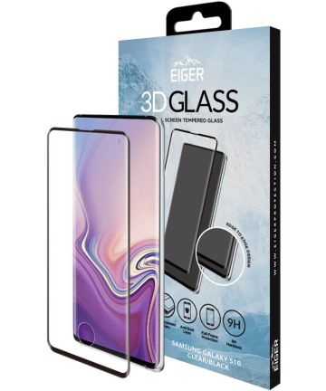 Eiger 3D Glass Full Screen Samsung Galaxy S10 Zwart Screenprotector Screen Protectors