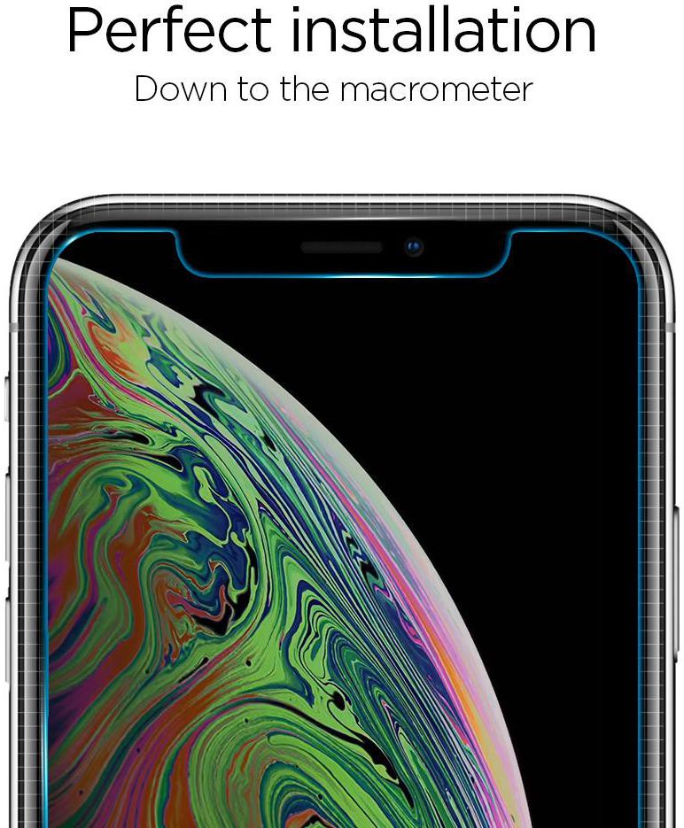 Spigen Apple iPhone XS Tempered Glass Screen Protector (2 Pack) afbeelding 4