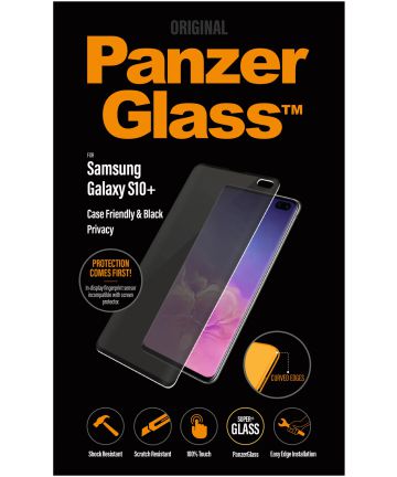 PanzerGlass Galaxy S10 Plus Privacy Glass Screenprotector Zwart Screen Protectors