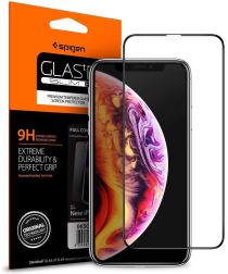 Spigen Apple iPhone XS / X Full Cover Tempered Glass Screen Protector afbeelding