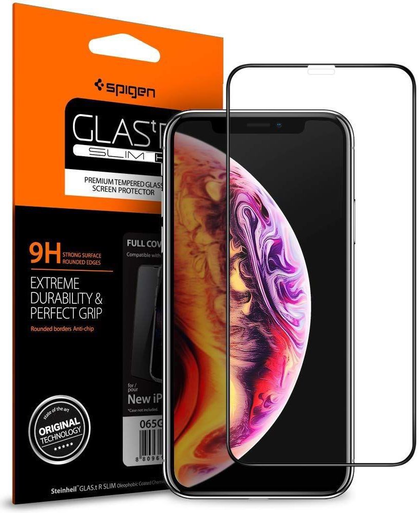 Spigen Apple iPhone XS / X Full Cover Tempered Glass Screen Protector afbeelding 1