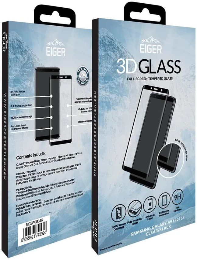 Eiger Tempered Glass Screen Protector Samsung Galaxy A9 (2018) afbeelding 1