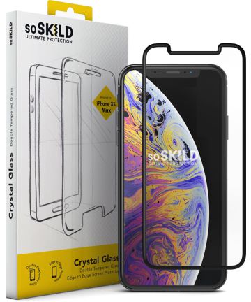 SoSkild iPhone XS MaxTempered Glass Edge to Edge Screenprotector Zwart Screen Protectors
