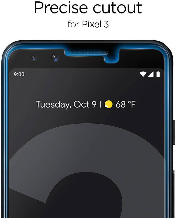 Spigen Google Pixel 3 Tempered Glass Screen Protector afbeelding 2