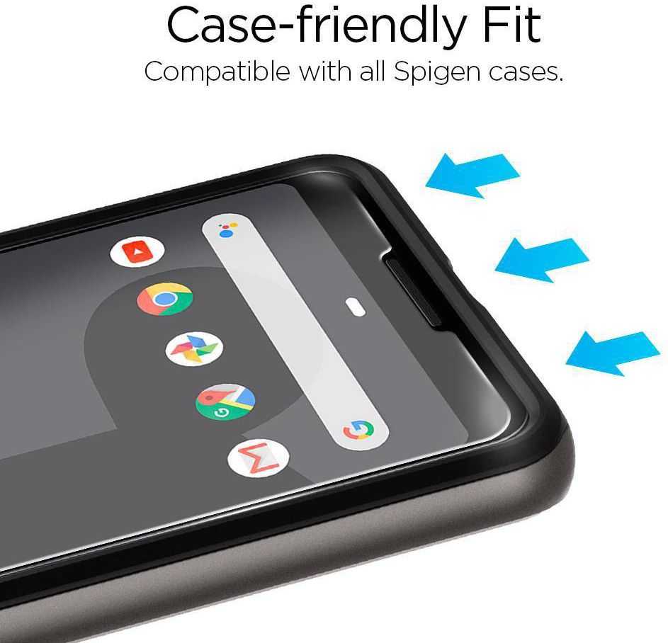 Spigen Google Pixel 3 Tempered Glass Screen Protector afbeelding 3
